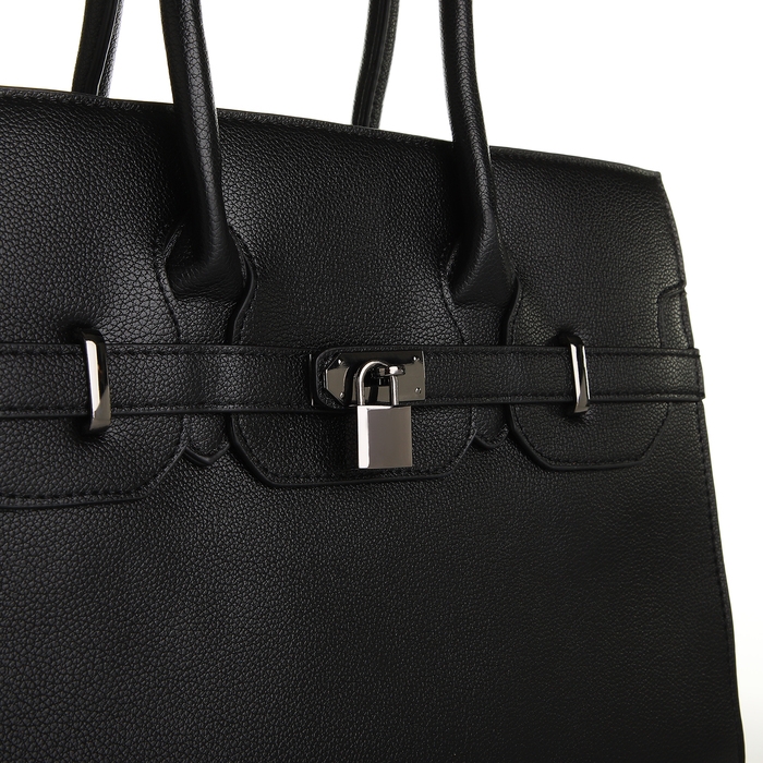 Сумка женская тоут, на молнии, цвет чёрный