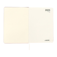 Ежедневник датированный 2025 A5 168 листов, deVENTE.Barbara, твердая обложка кожзам с поролоном, хлястик, перфорация, ляссе, блок 70, розовый Ежедневник датированный 2025 A5 168 листов, deVENTE.Barbara, твердая обложка кожзам с поролоном, хлястик, перфорация, ляссе, блок 70, розовый