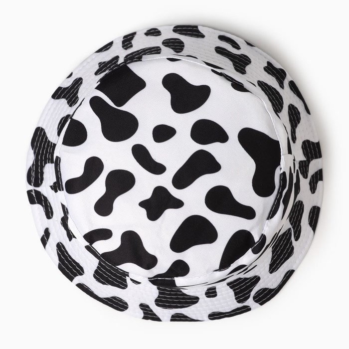 Панама женская двусторонняя MINAKU цвет белый/чёрный, размер 58