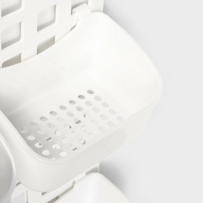 Корзина для хранения подвесная с контейнерами, 29×9,5×38 см, цвет белый Корзина для хранения подвесная с контейнерами, 29×9,5×38 см, цвет белый