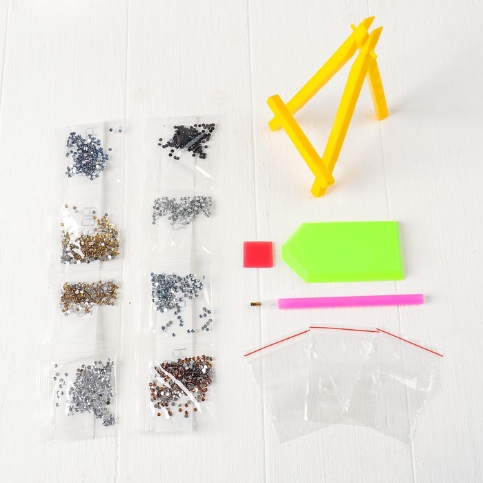 Алмазная вышивка &laquo;Сова в шлеме&raquo;, с частичным заполнением, с подставкой, 10 &times; 15 см