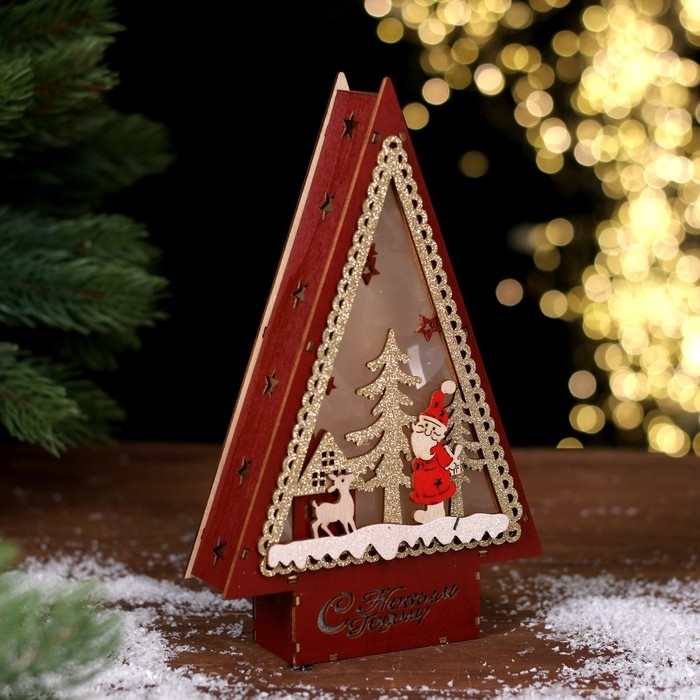 Новогодний декор с подсветкой «С новым годом» 14 × 4 × 22,5 см Новогодний декор с подсветкой «С новым годом» 14 × 4 × 22,5 см