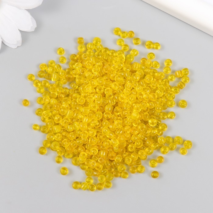 Бисер стекло 6/0 Бисер стекло 6/0 "Лимон" прозрачный 450 гр
