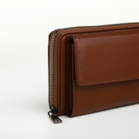 Портмоне-клатч мужской на молнии TEXTURA, цвет коричневый Портмоне-клатч мужской на молнии TEXTURA, цвет коричневый