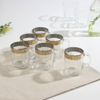 Набор гравированных кружек &laquo;Барокко&raquo;, 200 мл, 6 шт