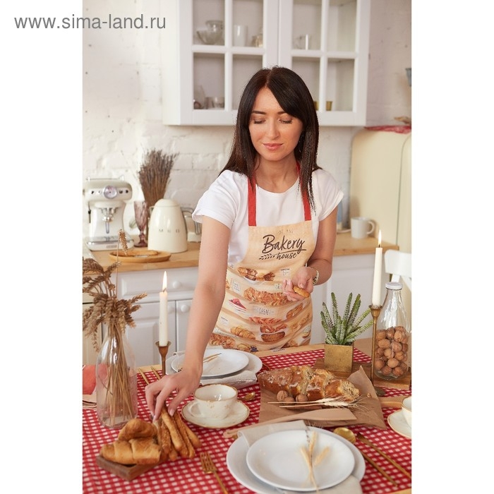 Фартук Этель Bakery house 70х60 см, 100% хлопок, репс 210 г/м2