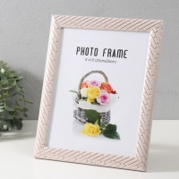 Фоторамка пластик 20х25 см "Кирпичная кладка" белая 29х24 см