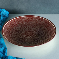 Набор чайный Риштанская Керамика "Узоры", 9 предметов, (чайник 0.8 л, пиалы 0.3 л) Набор чайный Риштанская Керамика "Узоры", 9 предметов, (чайник 0.8 л, пиалы 0.3 л)