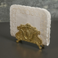 Салфетница &laquo;Астерия&raquo;, 13&times;2,5&times;9,5 см, цвет золотой