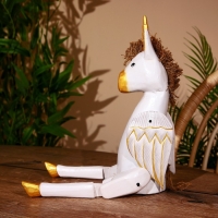 Сувенир "Единорог" висячие лапки, дерево 50 см Сувенир "Единорог" висячие лапки, дерево 50 см