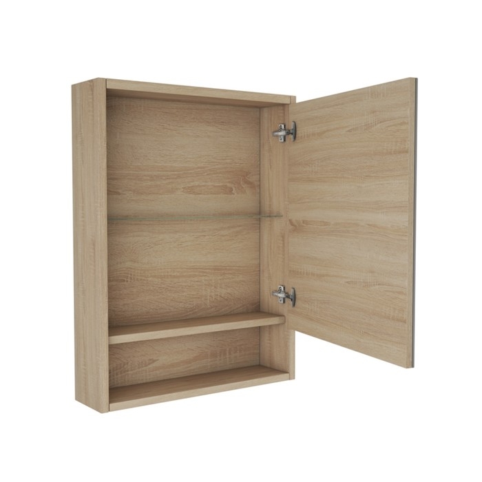 Шкаф-зеркало Spectrum Дели 55, дуб сонома, универсальный Шкаф-зеркало Spectrum Дели 55, дуб сонома, универсальный