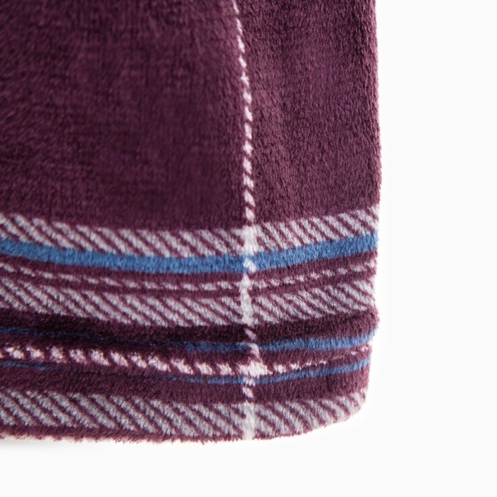 Халат мужской LoveLife &laquo;Клетка&raquo; Вид 1, one size, микрофибра, 100% п/э, 250 г/м2