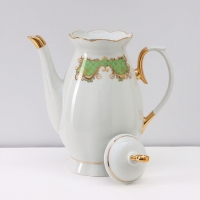 Сервиз кофейный фарфоровый «Симфония», 15 предметов: кофейник 800 мл, сахарница 400 мл, сливочник 180 мл, чашка кофейная 110 мл, блюдце d=12 см Сервиз кофейный фарфоровый «Симфония», 15 предметов: кофейник 800 мл, сахарница 400 мл, сливочник 180 мл, чашка кофейная 110 мл, блюдце d=12 см