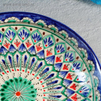 Ляган Риштанская Керамика "Узоры", 25 см, синий Ляган Риштанская Керамика "Узоры", 25 см, синий