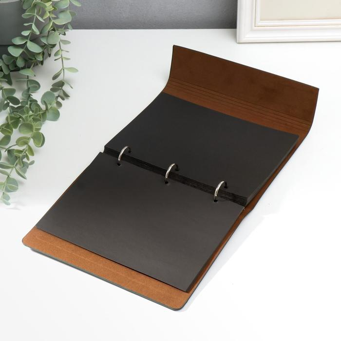 Фотоальбом 30 листов "Дерево-одуванчик" кожзам (на кольцах) 22х17х3,3 см