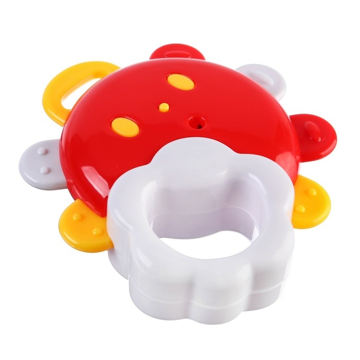 Погремушка &laquo;Солнышко с зеркалом&raquo;, с эластичными элементами, цвет МИКС, Крошка Я