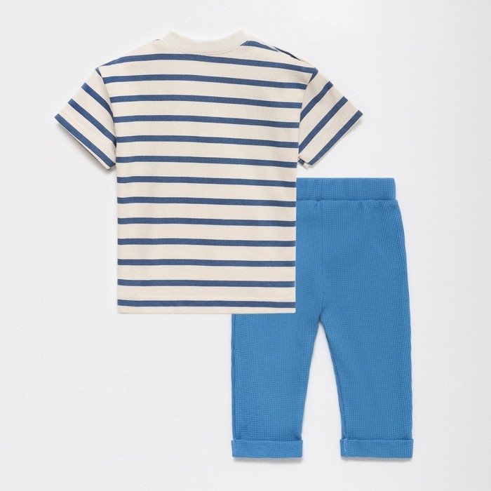 Комплект: футболка и брюки Крошка Я BASIC LINE, рост 74-80 см, синий Комплект: футболка и брюки Крошка Я BASIC LINE, рост 74-80 см, синий