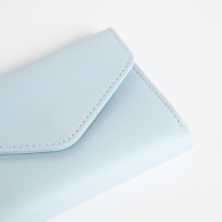 Кошелёк женский на кнопке, цвет голубой Кошелёк женский на кнопке, цвет голубой