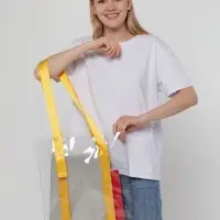 Шопер Clear Fest, прозрачный с желтыми ручками Шопер Clear Fest, прозрачный с желтыми ручками