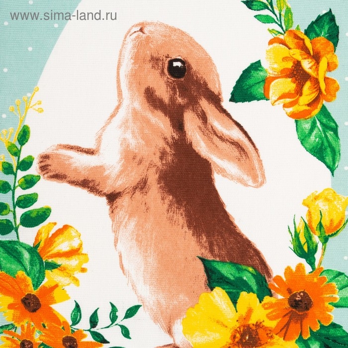 Полотенце пасхальное Доляна &laquo;С праздником&raquo; 35х60 см, 100% хл, 160г/м2