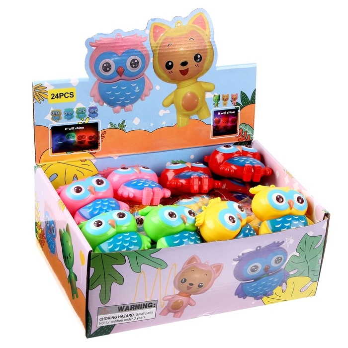 Развивающая игрушка &laquo;Сова&raquo; световая, цвета МИКС