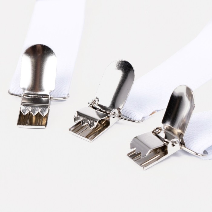 Подтяжки детские, ширина 2,5 см, цвет белый Подтяжки детские, ширина 2,5 см, цвет белый