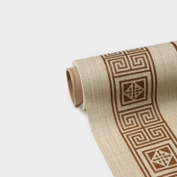 Клеёнка на стол на нетканой основе Доляна &laquo;Афины&raquo;, ширина 140 см, рулон 20 м, цвет коричневый