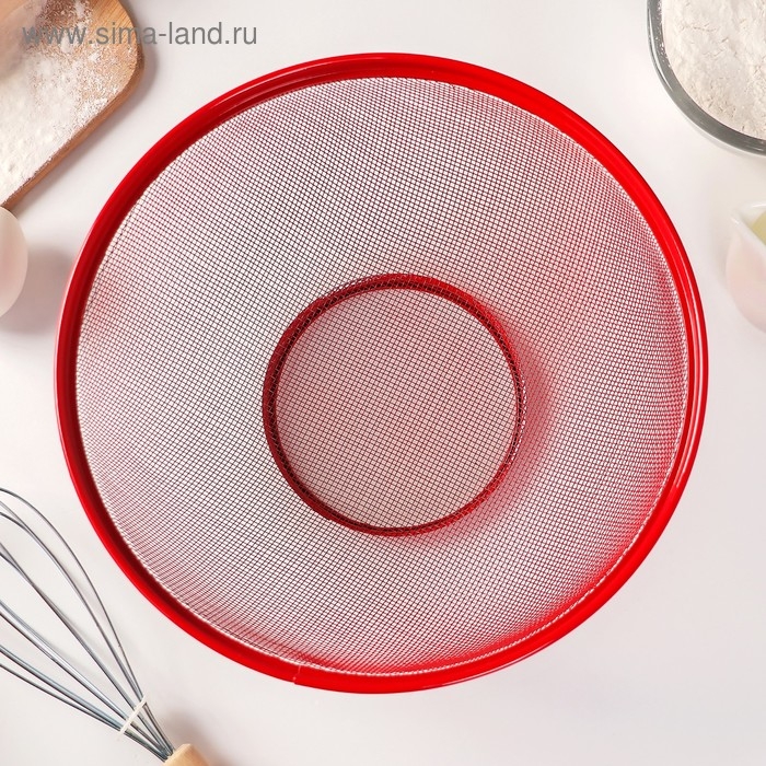 Сито с крышкой для хранения продуктов Доляна &laquo;Вкус&raquo;, d=25 см, цвет МИКС