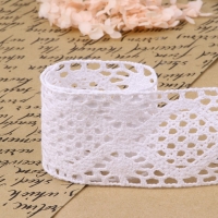 Кружево вязаное, 65 мм &times; 10 &plusmn; 1 м, цвет белый