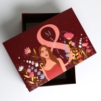 Коробка подарочная складная, упаковка, &laquo;8 марта, girl&raquo;, 30 х 20 х 9 см
