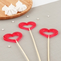 Силиконовый молд для леденцов и шоколада &laquo;Сердце&raquo;, 6&times;4,5 см, цвет прозрачный