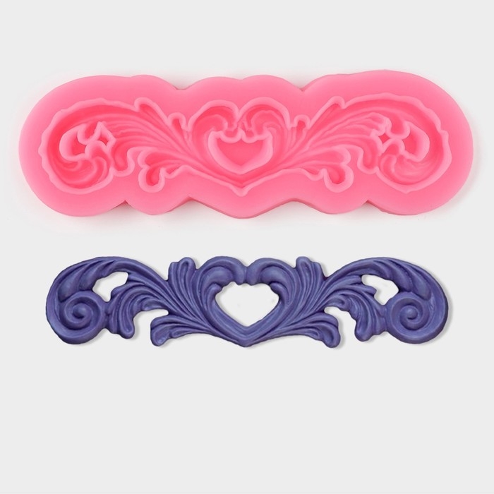 Молд «Узор», силикон, 18×6 см, цвет МИКС Молд «Узор», силикон, 18×6 см, цвет МИКС