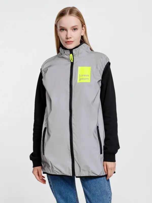 Жилет двусторонний Manifest из светоотражающей ткани, серый, размер XL/XXL