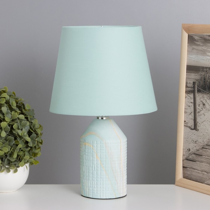 Лампа настольная Лампа настольная "Жизель" 1х40Вт Е14 бирюзовый 20х20х32см