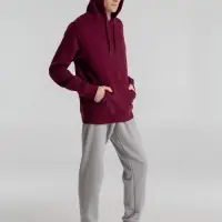 Толстовка с капюшоном унисекс King, бордовая, размер XS