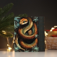 Новогодняя шкатулка-книга "Снежинки" 14х12х5 см Новогодняя шкатулка-книга "Снежинки" 14х12х5 см