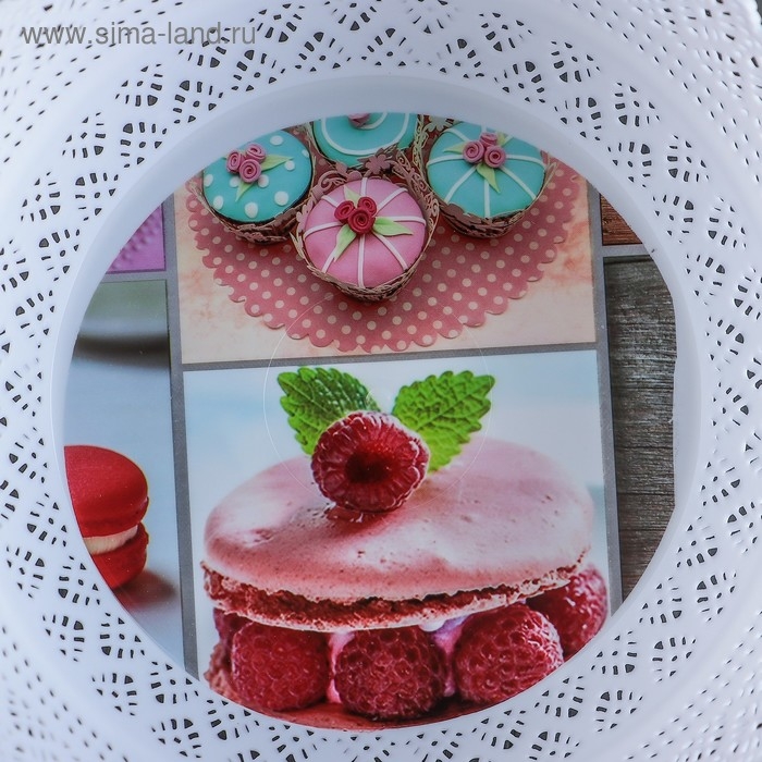 Ваза для хлеба и фруктов «Зефир. Принт», d=20 см, цвет МИКС Ваза для хлеба и фруктов «Зефир. Принт», d=20 см, цвет МИКС