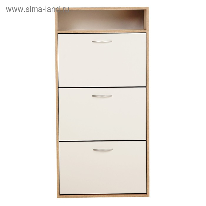 Обувница Приветливая-1, 600х222х1232, Дуб сонома/Белый