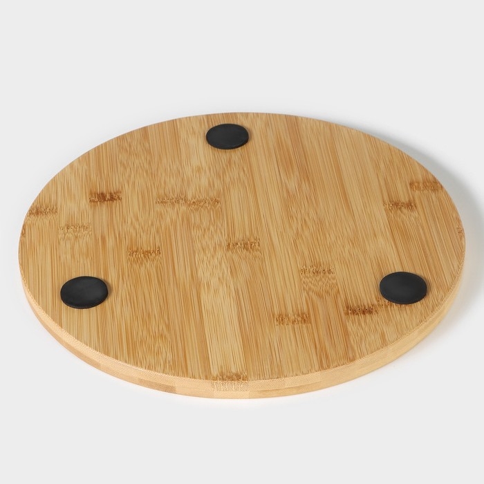 Блюдо для подачи Magistro Valley, d=30 см, сланец, бамбук Блюдо для подачи Magistro Valley, d=30 см, сланец, бамбук