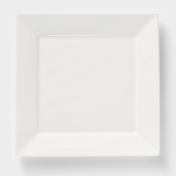 Тарелка фарфоровая квадратная Wilmax Stella, 25&times;25 см, цвет белый