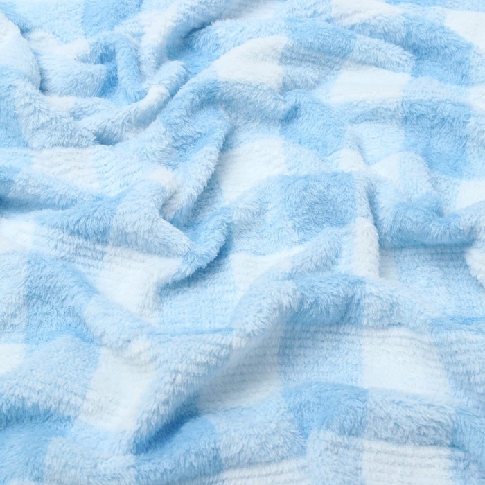 Полотенце банное Этель Полотенце банное Этель "Клетка", цв. синий, 70х140 см, 100% п/э, 240 г/м2