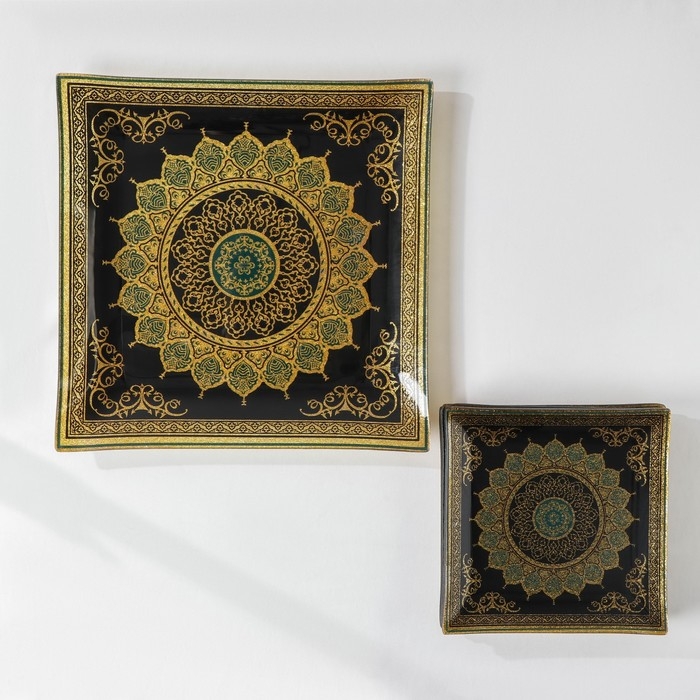 Набор столовый «Мехенди», 7 предметов: 30×30 см - 1 шт, 18×18 см - 6 шт Набор столовый «Мехенди», 7 предметов: 30×30 см - 1 шт, 18×18 см - 6 шт