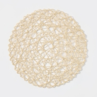 Салфетка сервировочная на стол Доляна &laquo;Одуванчик&raquo;, d=38 см, цвет бежевый