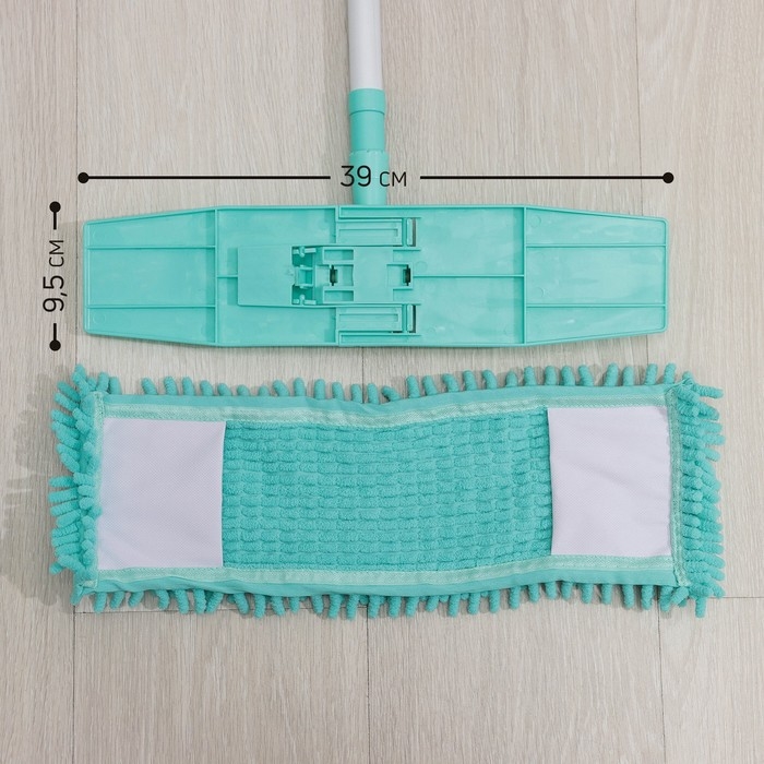 Комплект для уборки Raccoon &laquo;Универсальный&raquo;, 4 предмета: окномойка, швабра, щётка для пыли и черенок