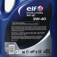 Масло моторное Elf EVOLUTION 900 NF 5W40 A3/B4, SL/CF, синтетическое, 4 л Масло моторное Elf EVOLUTION 900 NF 5W40 A3/B4, SL/CF, синтетическое, 4 л