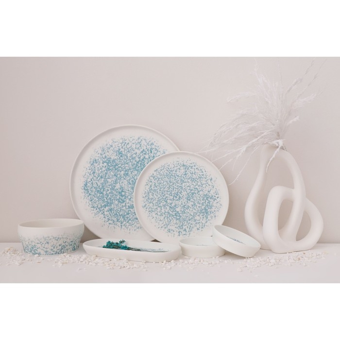 Тарелка фарфоровая десертная Magistro &laquo;Лунный океан&raquo;, d=22 см