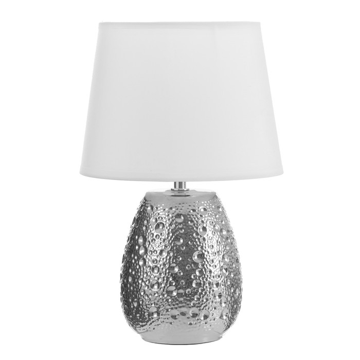 Настольная лампа Настольная лампа "Беата" Е14 40Вт серебро 21х21х32 см RISALUX