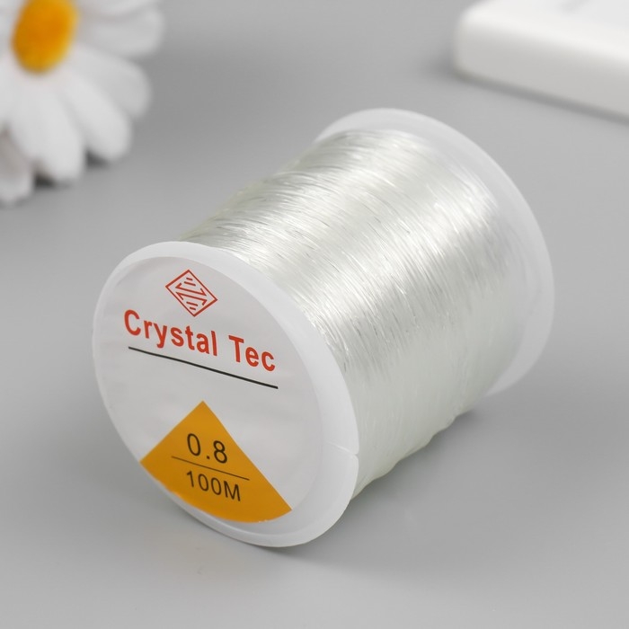 Леска для бусин 0,8 мм 100 м, прозрачный Леска для бусин 0,8 мм 100 м, прозрачный