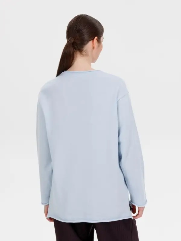 Лонгслив унисекс Siluetti Fuori, светло-голубой, размер S/M Лонгслив унисекс Siluetti Fuori, светло-голубой, размер S/M