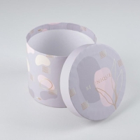 Коробка подарочная круглая, упаковка, &laquo;Нежный&raquo;, 14 х 16 см